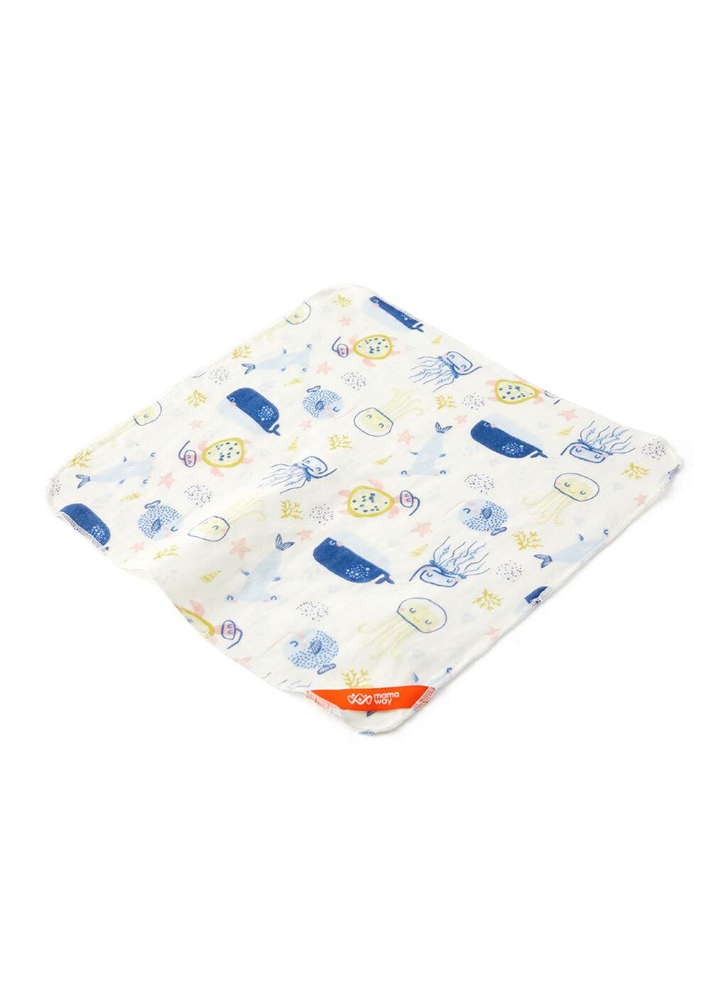 3 Layers Gauze Cotton Saliva Towel 2 Pack, Light Blue, hi-res image number 2