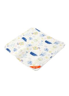 3 Layers Gauze Cotton Saliva Towel 2 Pack, Light Blue, hi-res