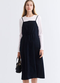 2 in 1 Maternity & Nursing Spliced Dress, Navy, hi-res