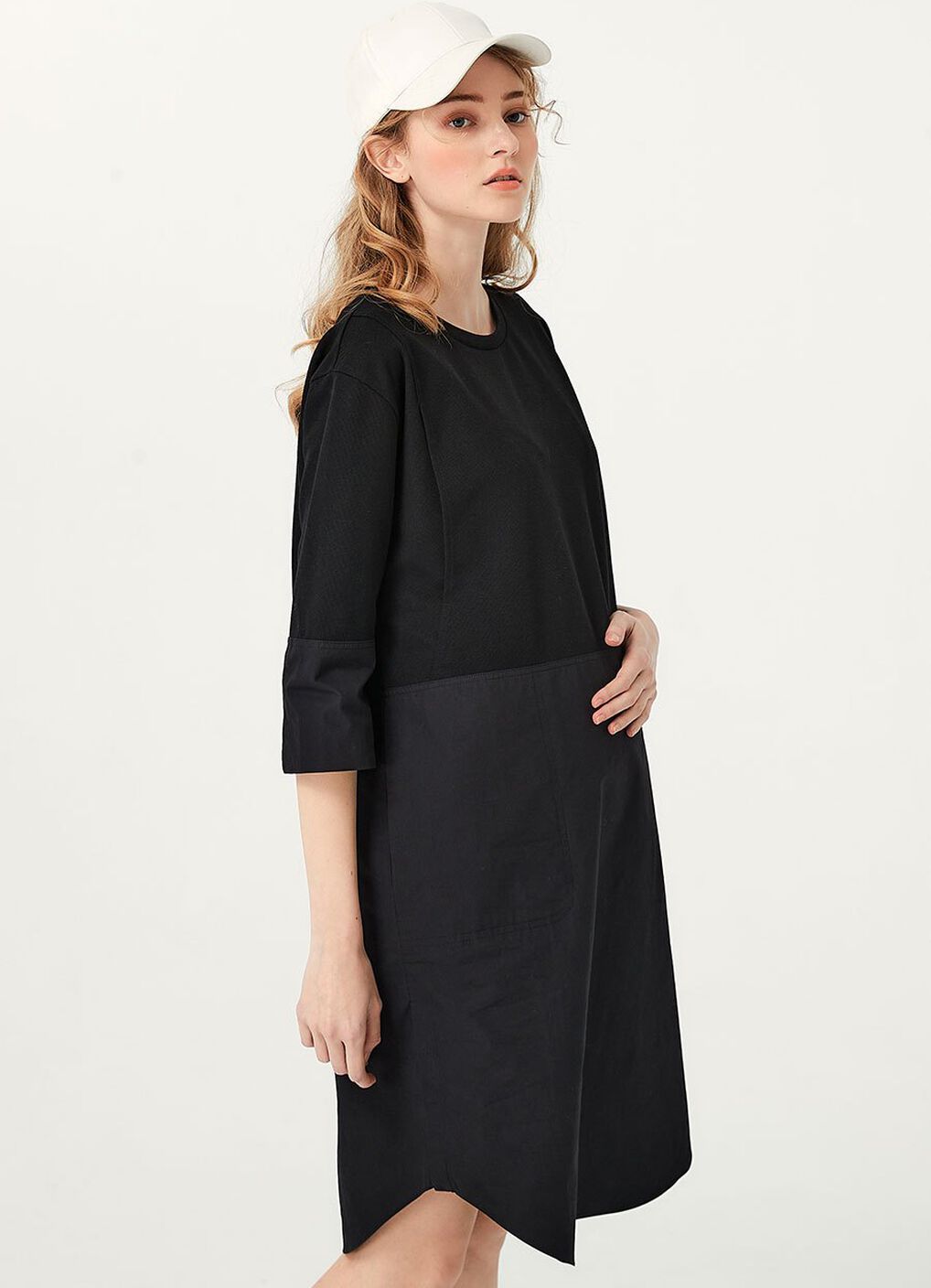 Round Neck Patchwork M&N Dress, , hi-res image number 3