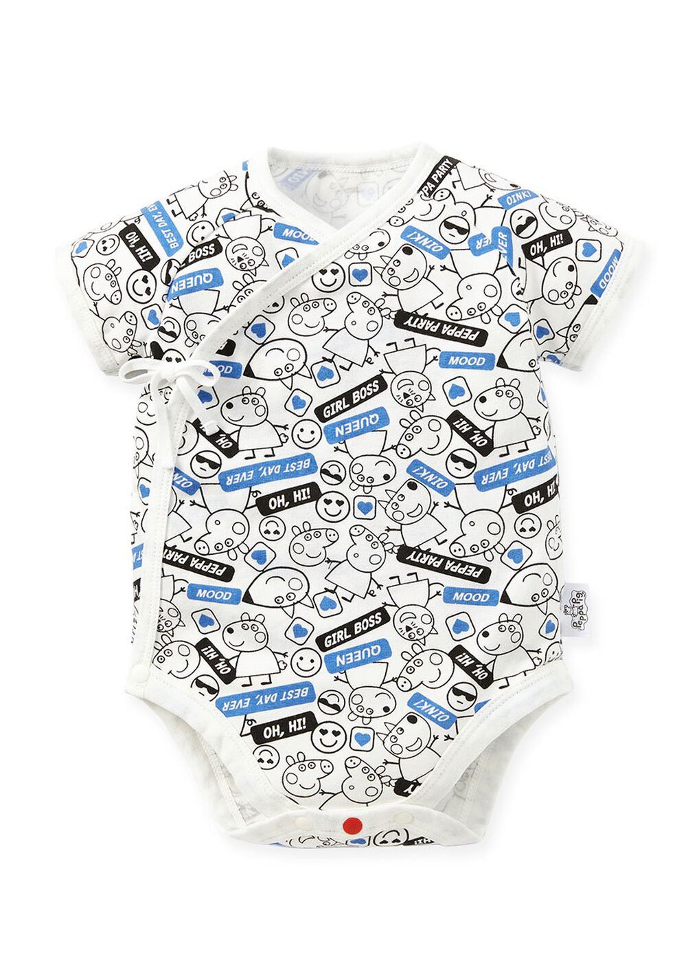 Label Peppa Pig Baby Cotton S/S Bodysuit 2 Pcs Pack, Blue, hi-res image number 1