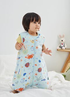 Lightweight Optimum Temp. Sleep Suit-Sea World, , hi-res