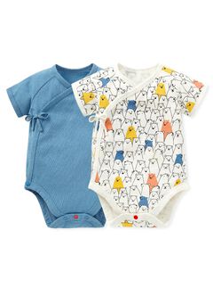 Polar Bear Newborn Cotton S/S Bodysuit 2 Pcs Pack, , hi-res
