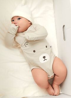 Little Bear Newborn Cotton L/S Bodysuit, , hi-res