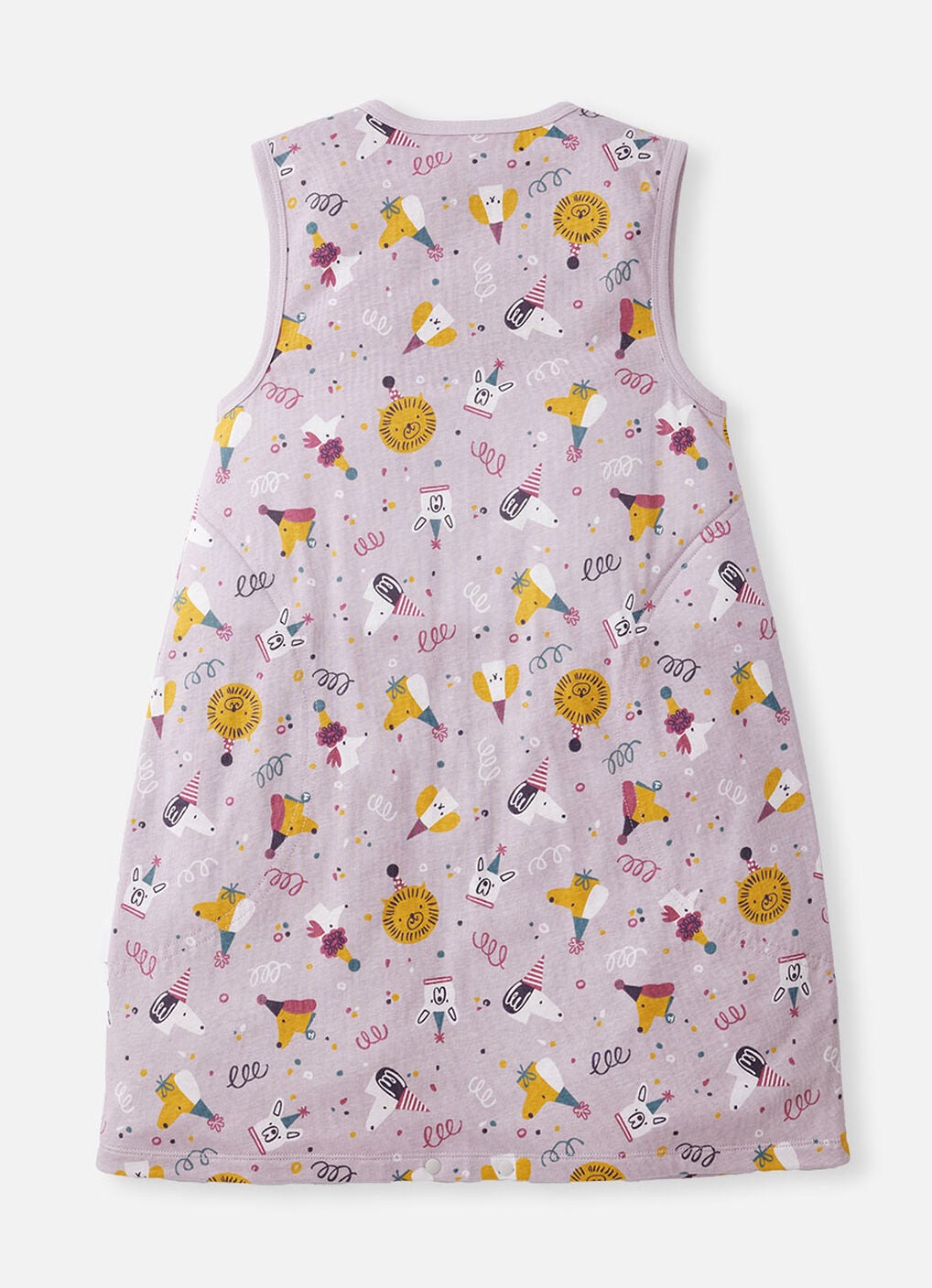 Lightweight Optimum Temp. Sleep Suit-Doggie Party, Purple, hi-res image number 1