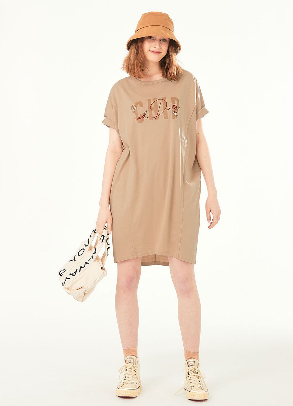 Disney Chip & Dale Maternity & Nursing Long Top, Khaki, hi-res image number 2