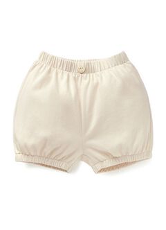 Baby Cotton Wide-leg Shorts, Cream, hi-res