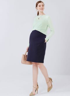 2 in 1 Maternity & Nursing Dress, Sage Green, hi-res