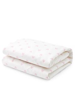 Optimum Temp. Antibacterial Summer Quilt-Love, White, hi-res