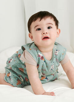 Lightweight Optimum Temp. Sleep Suit-Doggie Party, , hi-res