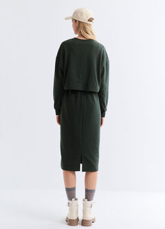 Back Slit Maternity & Nursing Two-Piece Dress, , hi-res