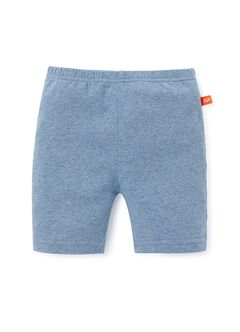 Baby Cotton Half Leggings, Mid Blue, hi-res
