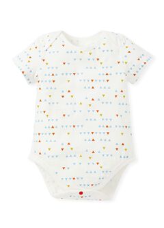 Geometry Baby Cotton Short Sleeve Bodysuit 2 Pack, Light Blue, hi-res