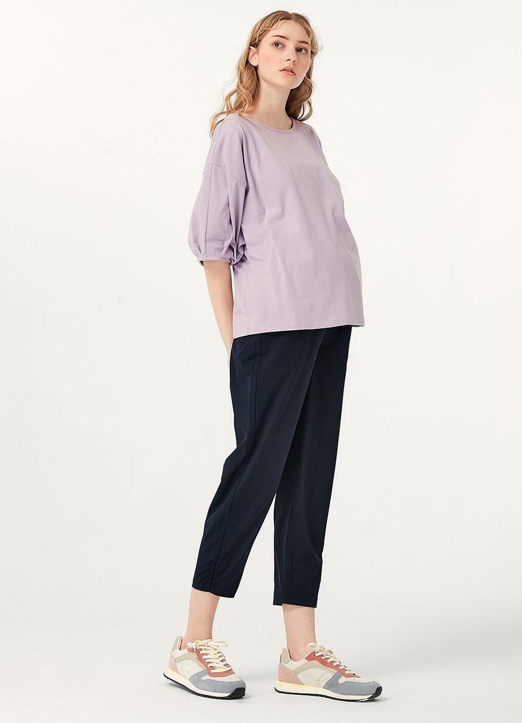 Lantern Sleeves Cotton M&N Top, , hi-res image number 4