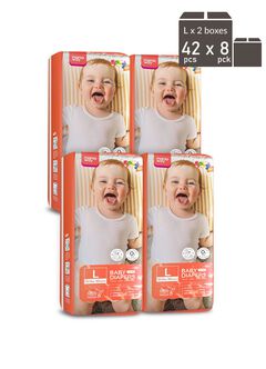 Mamaway Baby Diapers (L, 42pcs x 8pck), , hi-res