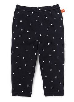 Baby Cotton Full-length Leggings, Black, hi-res