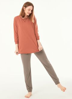 Sweet Dreams Maternity & Nursing Pyjama Set, Mink, hi-res