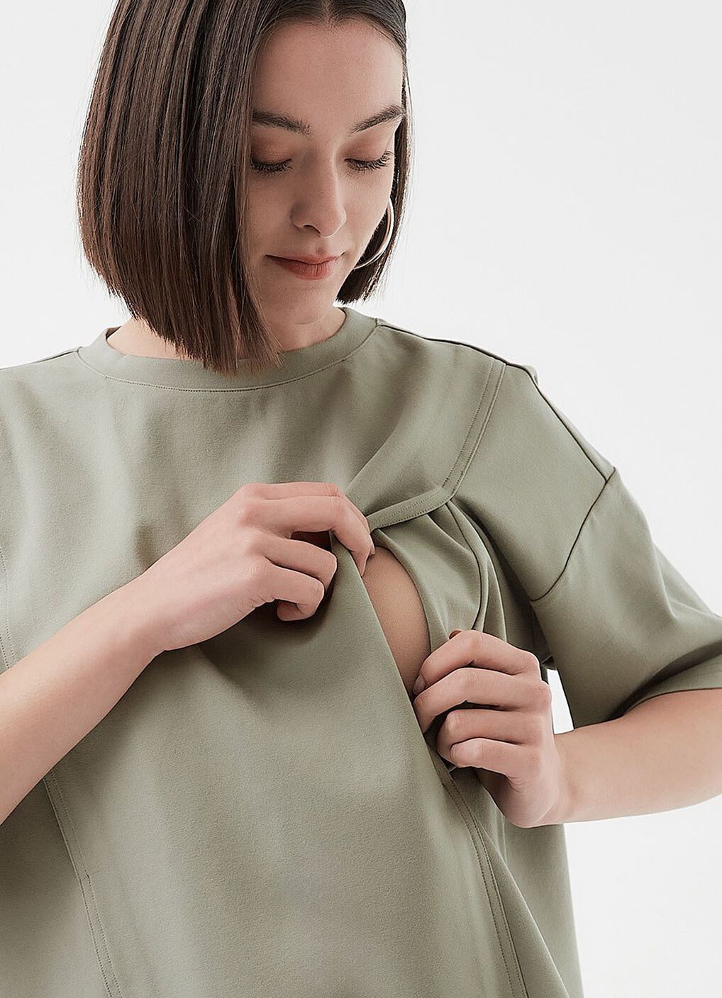 Loose-Fit Cooling Maternity & Nursing Top, , hi-res image number 1