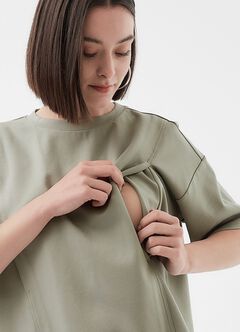 Loose-Fit Cooling Maternity & Nursing Top, , hi-res