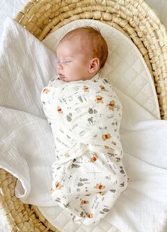 Disney Winnie The Pooh Cocoon Swaddle Wrap 2 Pack-White-F, White, hi-res