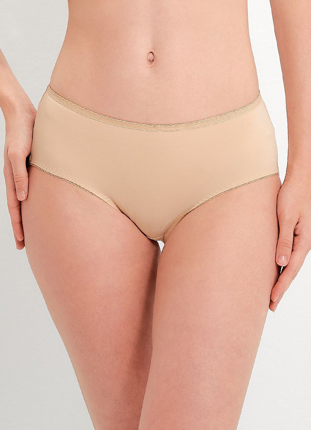 (New) Antibacterial Maternity Midi Briefs 2 Pack, Nude, hi-res image number 0