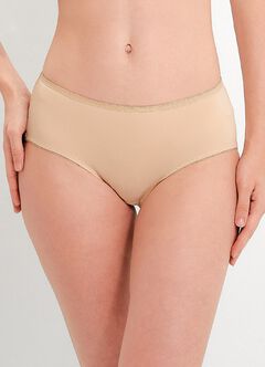 (New) Antibacterial Maternity Midi Briefs 2 Pack, Nude, hi-res