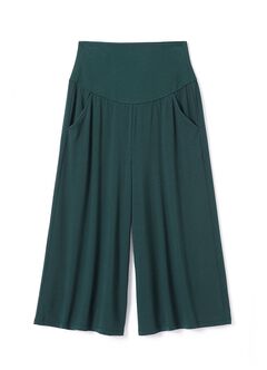 Maternity & Nursing Top Plus Wide Leg Pants Co-Ord Set, Deep Green, hi-res
