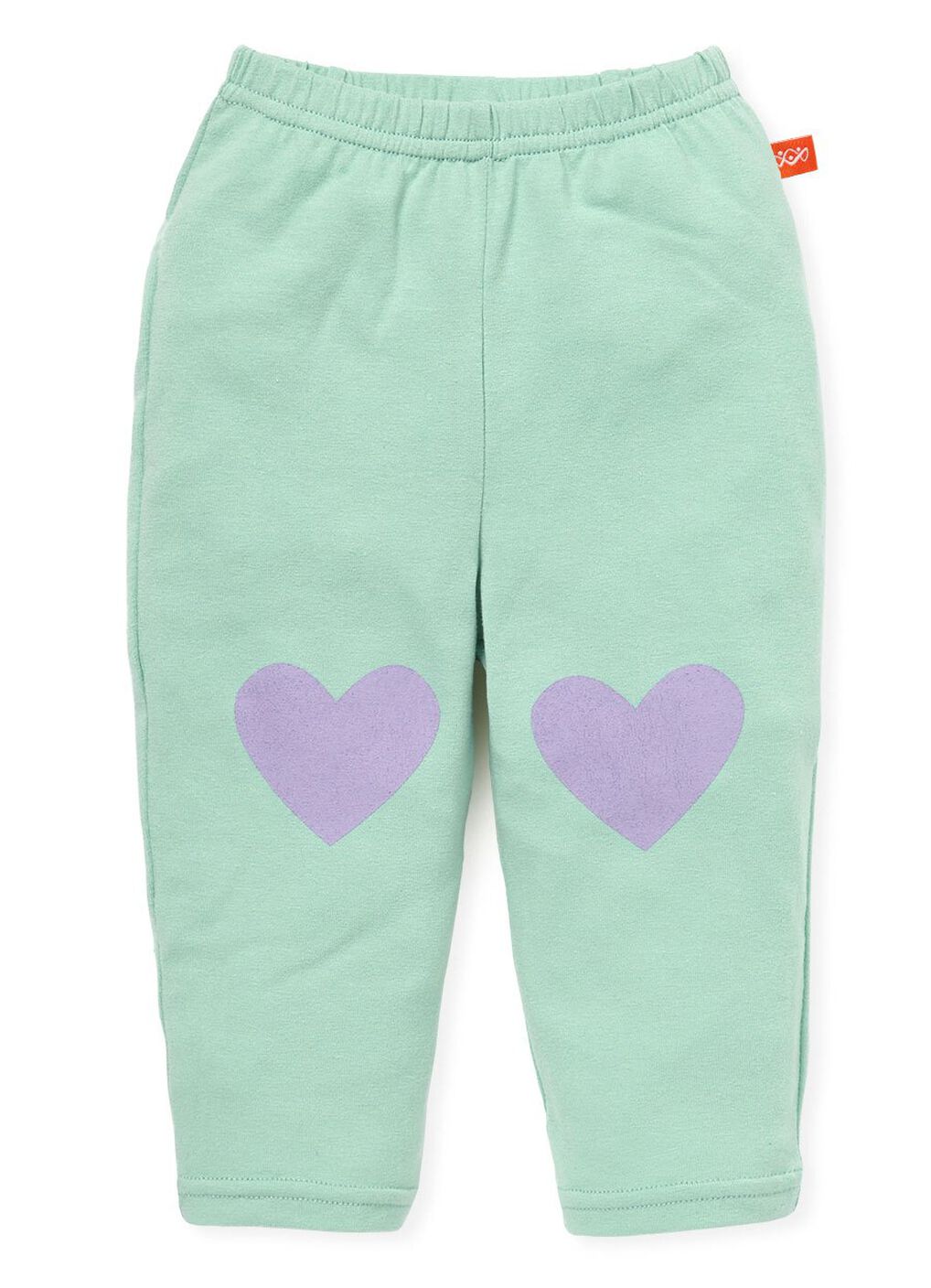 Baby Cotton Full-length Leggings, Sage Green, hi-res image number 0