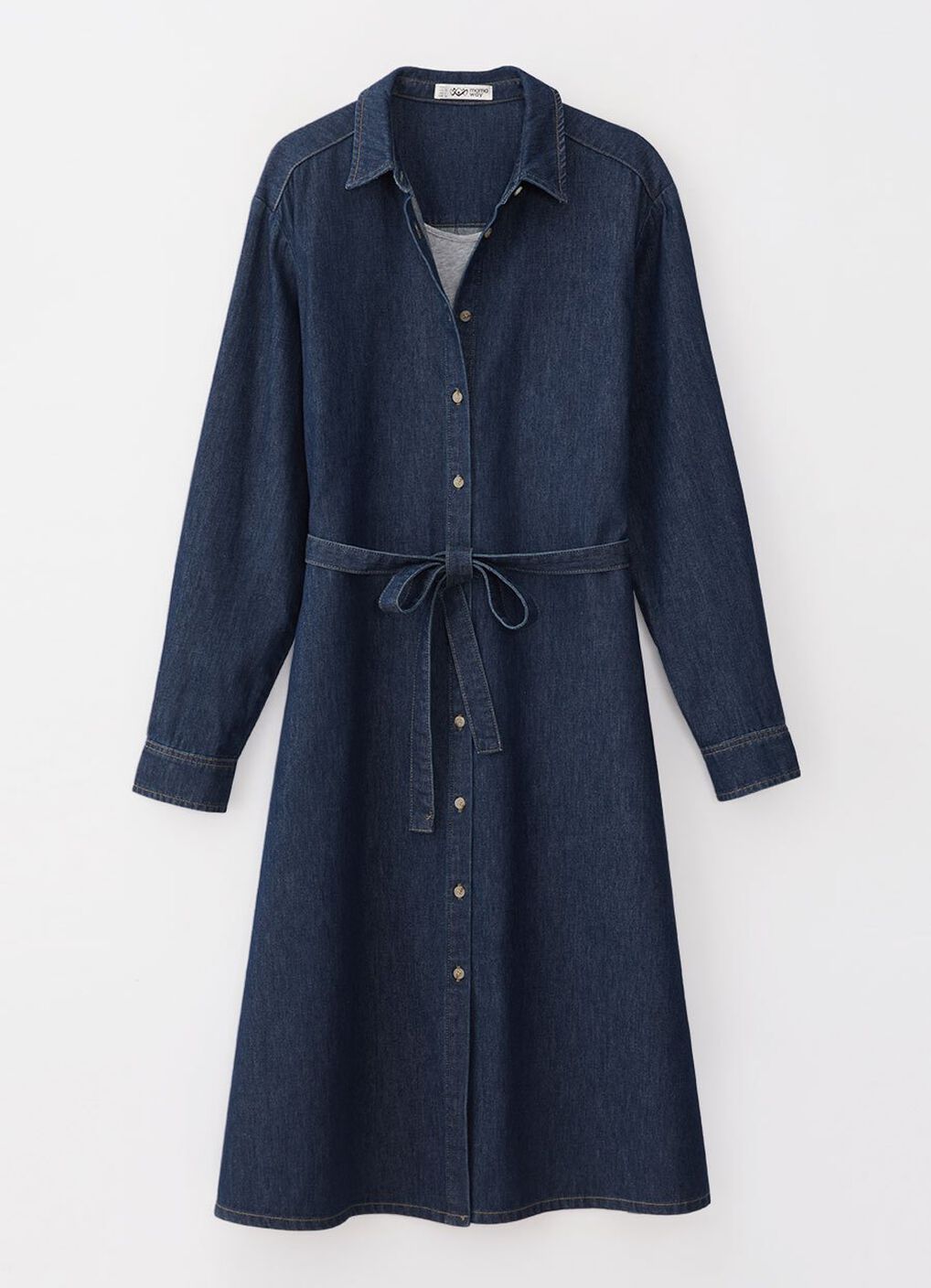 Denim Belted M&N Shirt Dress, , hi-res image number 7