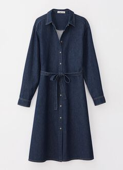 Denim Belted M&N Shirt Dress, , hi-res