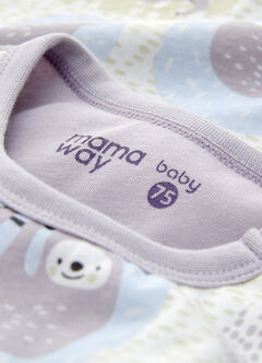 Lightweight Optimum Temp. Sleep Suit-Animal Bubbles, Grey, hi-res