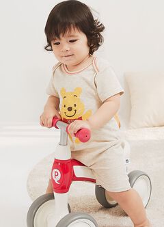 Disney Winnie The Pooh Baby Cotton S/S Romper, Cream, hi-res