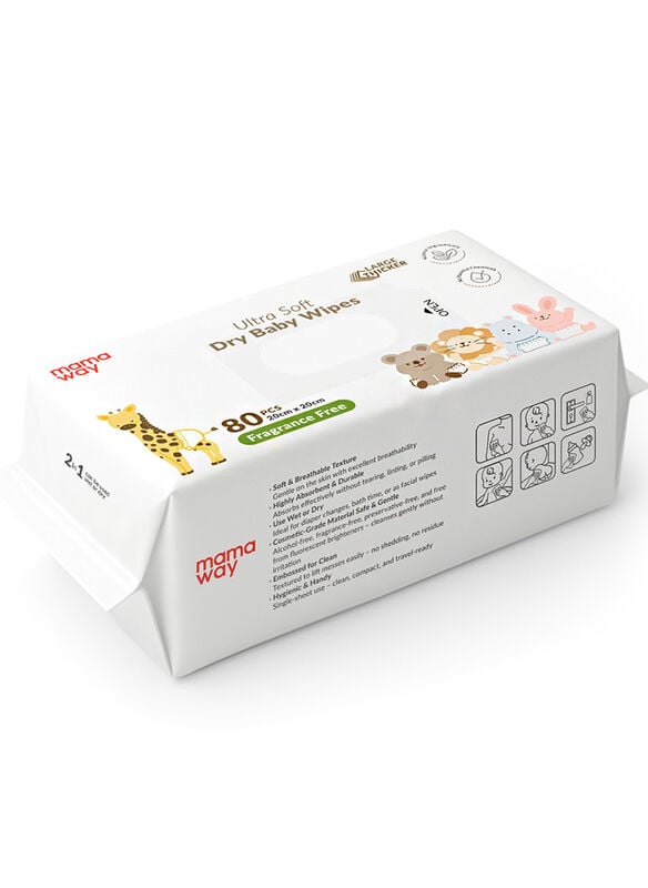 Ultra Soft Dry Baby Wipe (80PCS/PACK)