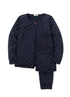Mickey Dotty Maternity & Nursing Pyjama Set, Navy, hi-res