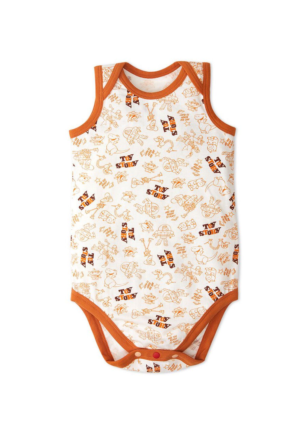 Baby Cotton Sleeveless Bodysuit 2 Pack, Orange, hi-res image number 1