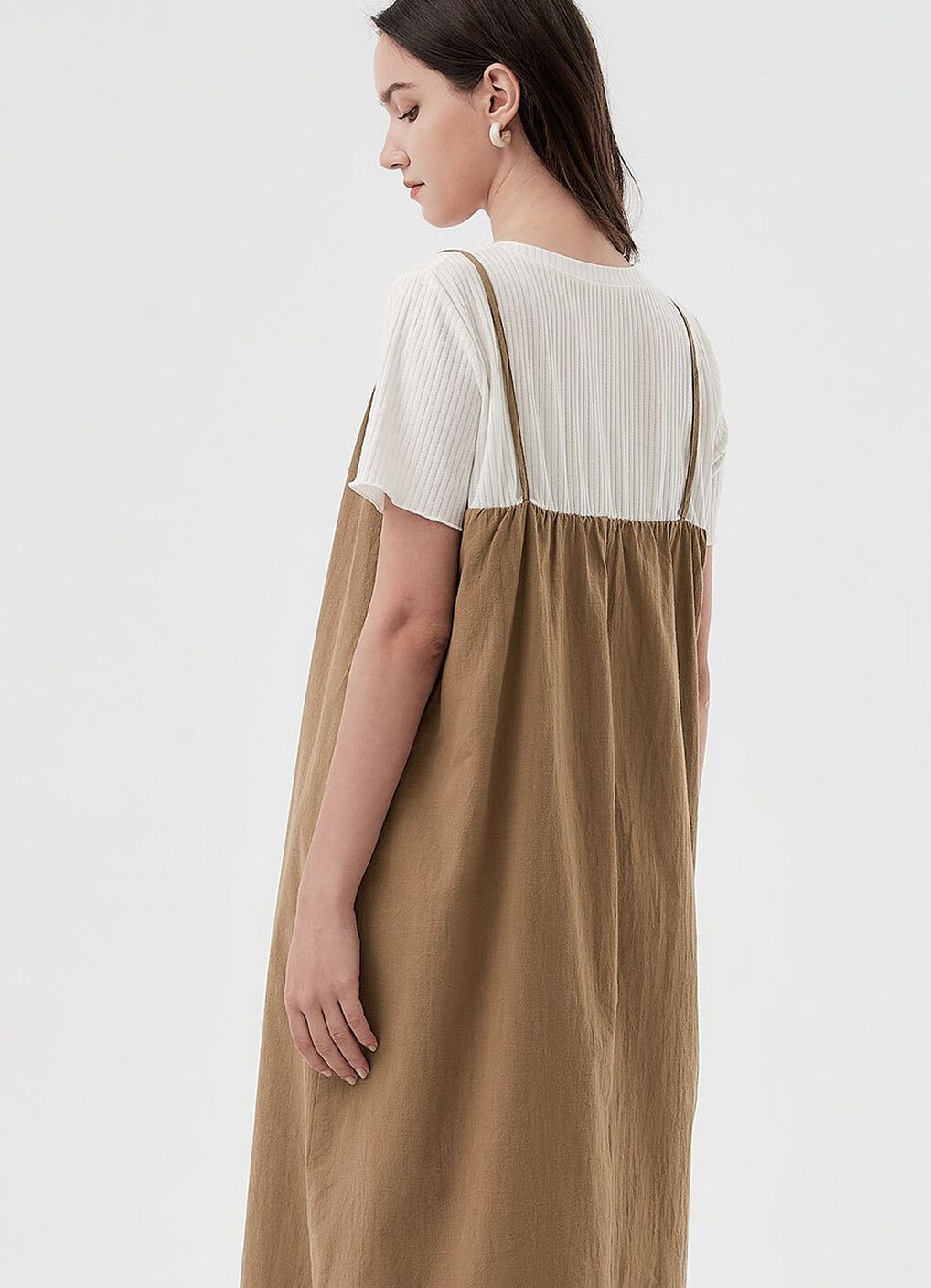 Buttoned Short Sleeve Maternity & Nursing Dress, , hi-res image number 4