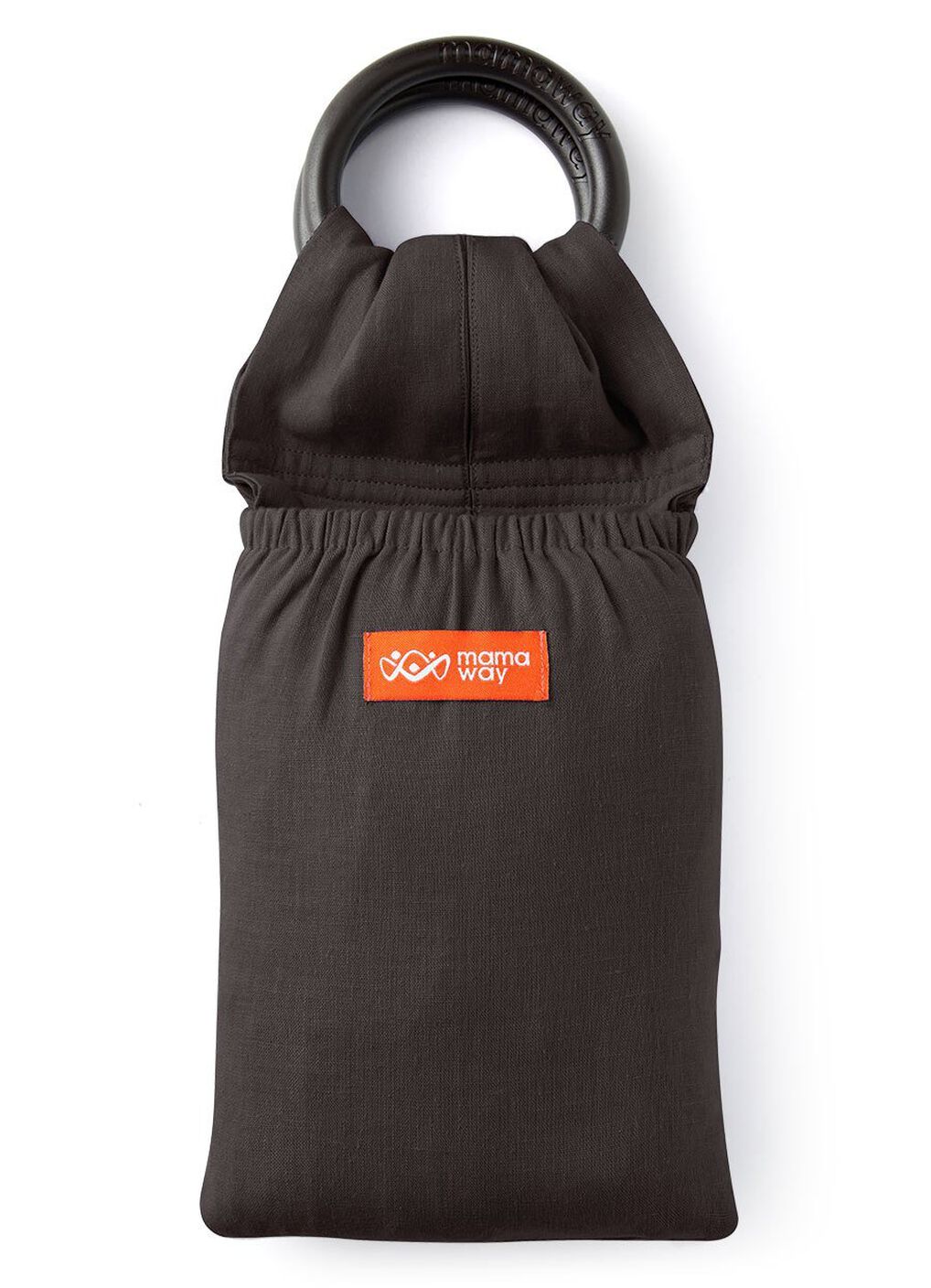 Solid Linen Baby Ring Sling, Charcoal, hi-res image number 1