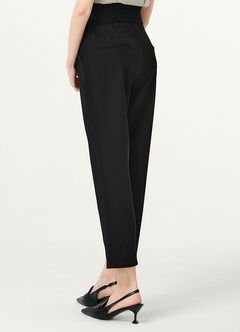 Cropped Maternity Slim Pants, Black, hi-res