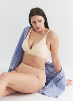 Breezy Lace Crossover Maternity & Nursing Bra, Cream, hi-res