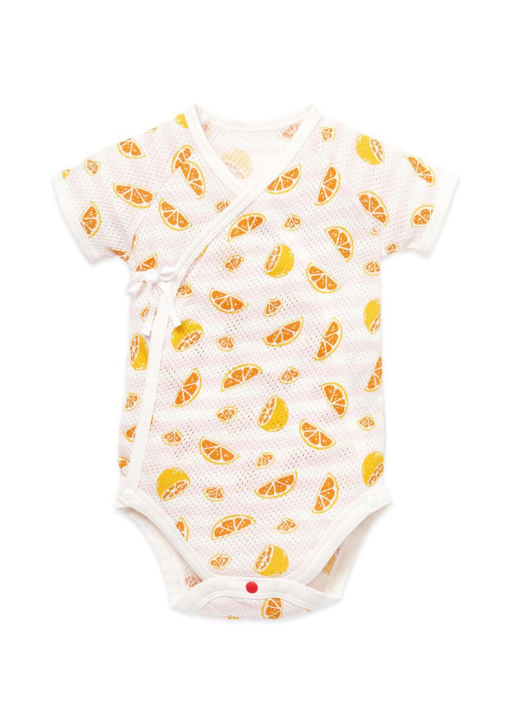 Newborn Cotton Mesh Short Sleeve Bodysuit 2 Pack, Orange, hi-res image number 2