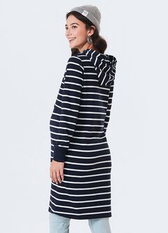 Striped Maternity & Nursing Hoodie Dress, , hi-res