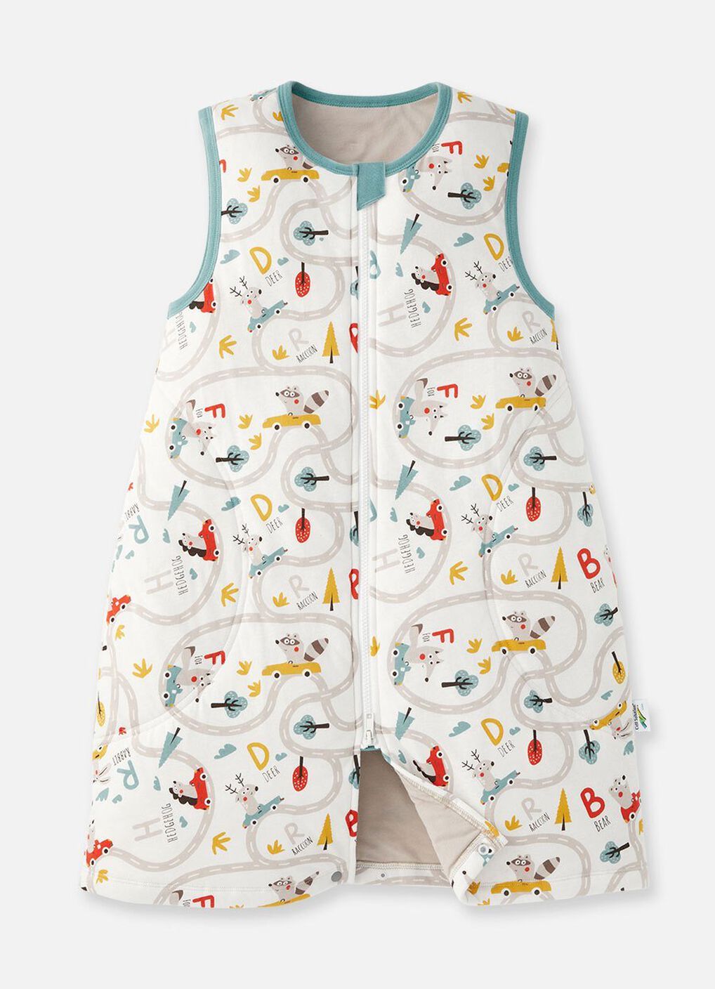 Lightweight Optimum Temp. Sleep Suit-Jungle Bumper Car, , hi-res image number 0