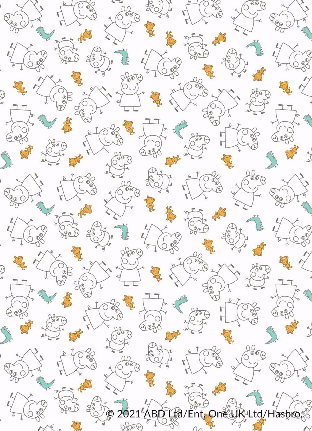 Line Arts Peppa Pig Baby Cotton S/L Bodysuit 2 Pcs Pack, Sage Green, hi-res image number 3