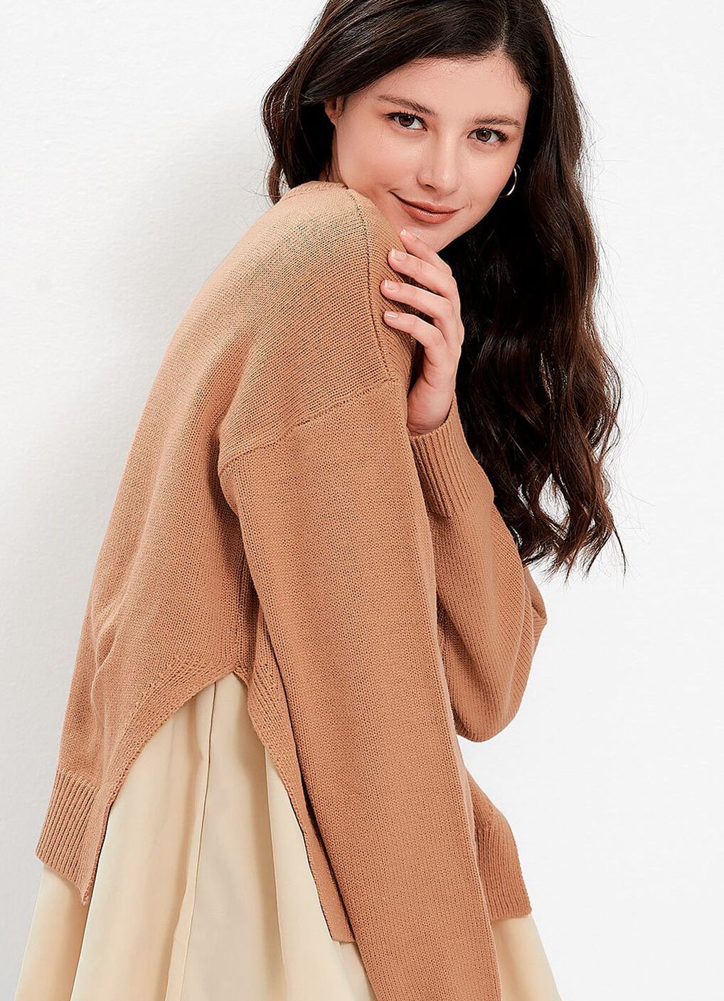 Knitted 2 in 1 Maternity & Nursing Layered Jumper, , hi-res image number 3