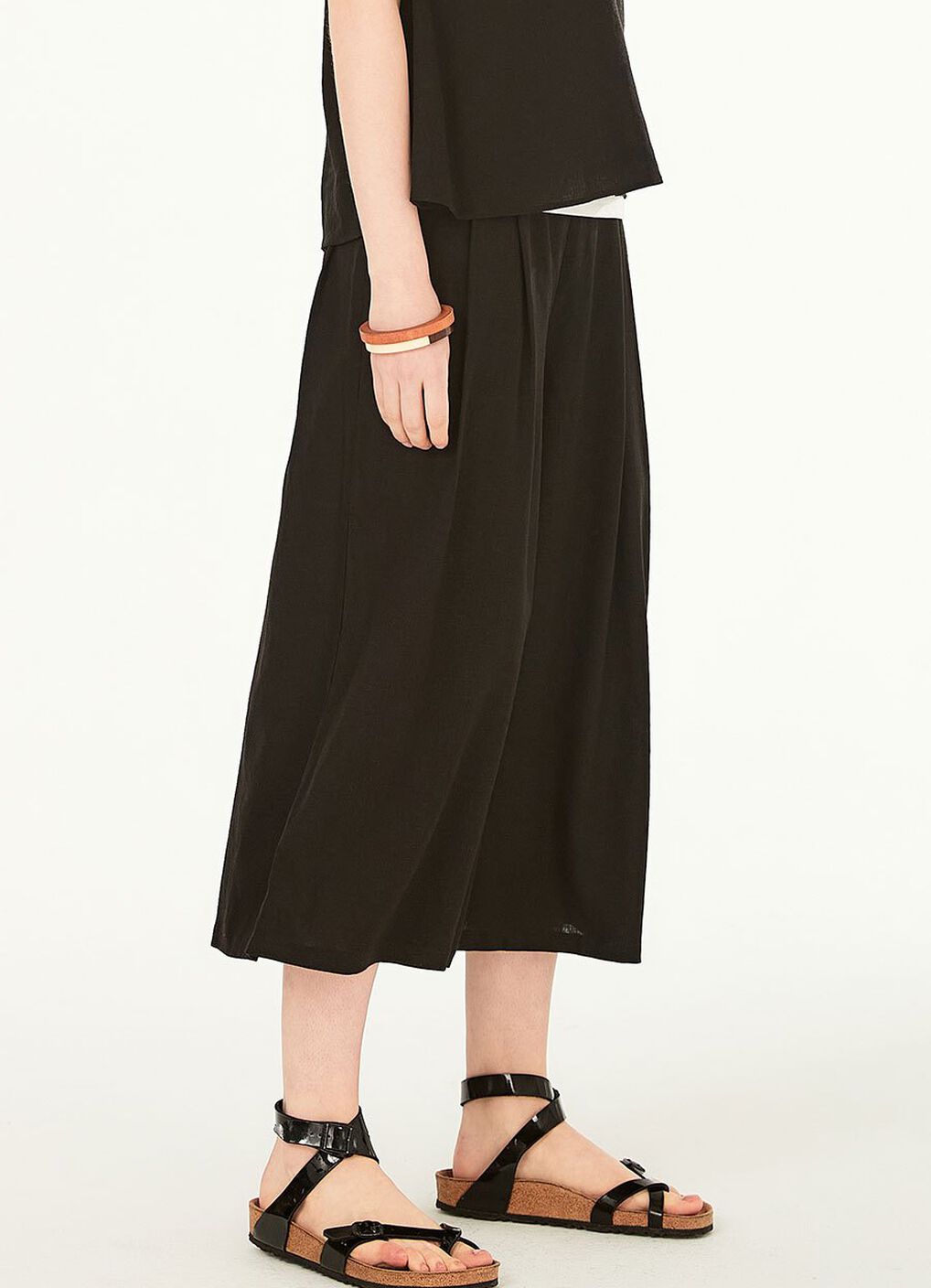 Drapey Maternity Wide Leg Pants, Black, hi-res image number 0