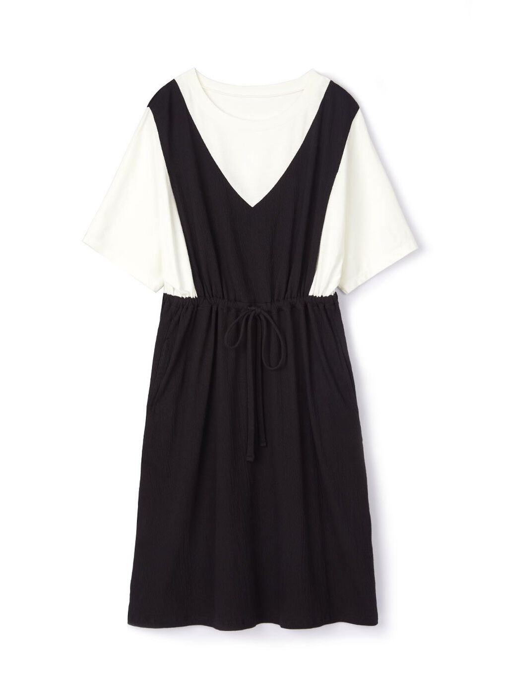 2 in 1 Splicing Maternity & Nursing Dress, Black, hi-res image number 6