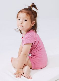 Baby Cotton Mesh Short Sleeve Bodysuit 2 Pack, Rose, hi-res
