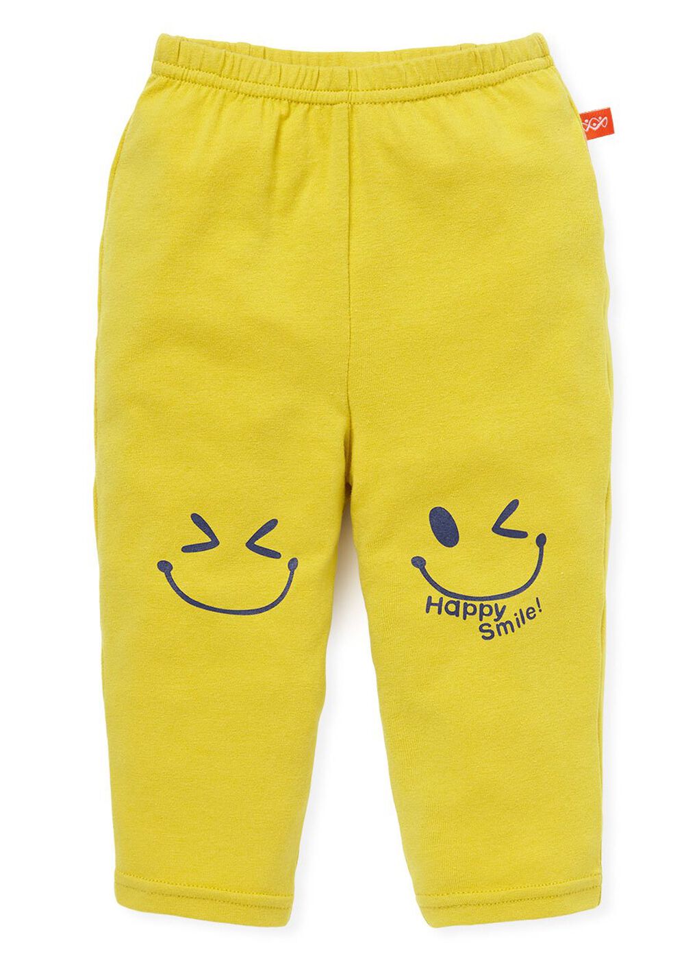 Baby Cotton Full-length Leggings, Mustard, hi-res image number 0