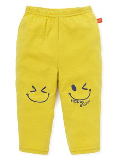 Baby Cotton Full-length Leggings, Mustard, hi-res