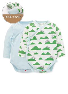 Bicycle Newborn Cotton L/S Bodysuit 2 Pcs Pack, , hi-res